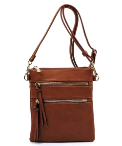 Functional Multi Pocket Crossbody Bag 80808A BROWN
